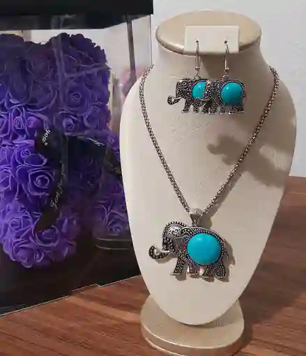 Juego Elefante Azul Turquesa