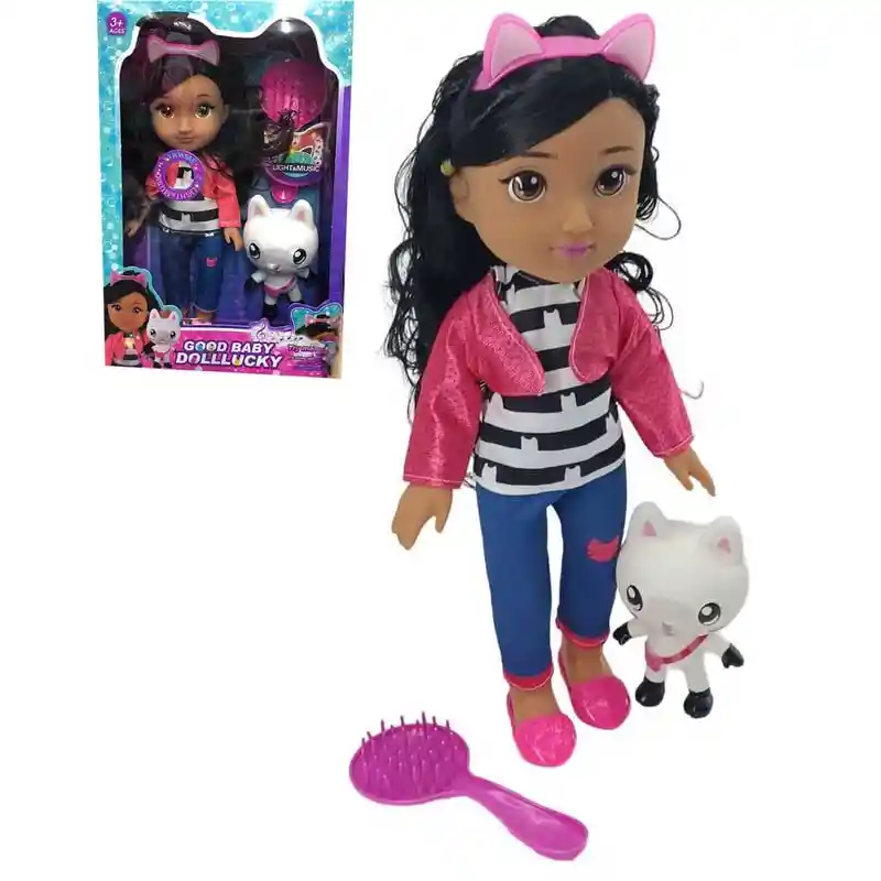 Muñeca Gaby Con Luces Sonidos Y Accesorios 26 Cm