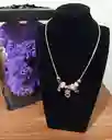 Collar Pandora Acero Rosado