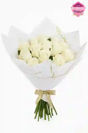 Bouquet De Rosas Blancas Elegantes