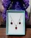 Juego Plata Rodinada Rojo