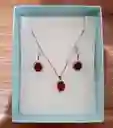Juego Plata Rodinada Rojo