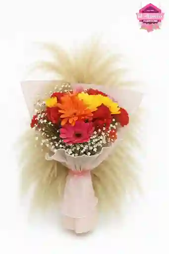Bouquet Tropical De Gerberas Y Claveles
