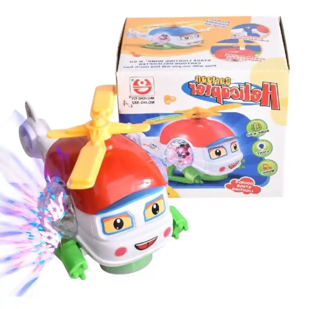 Helicoptero Luz Movimiento Y Sonido Infantil Para Bebe