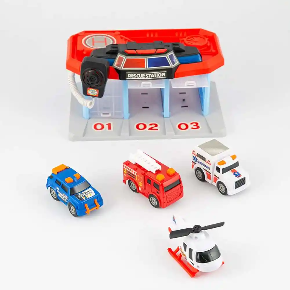 Estacion Rescate Maypa 27x19cm Rojo Plastico