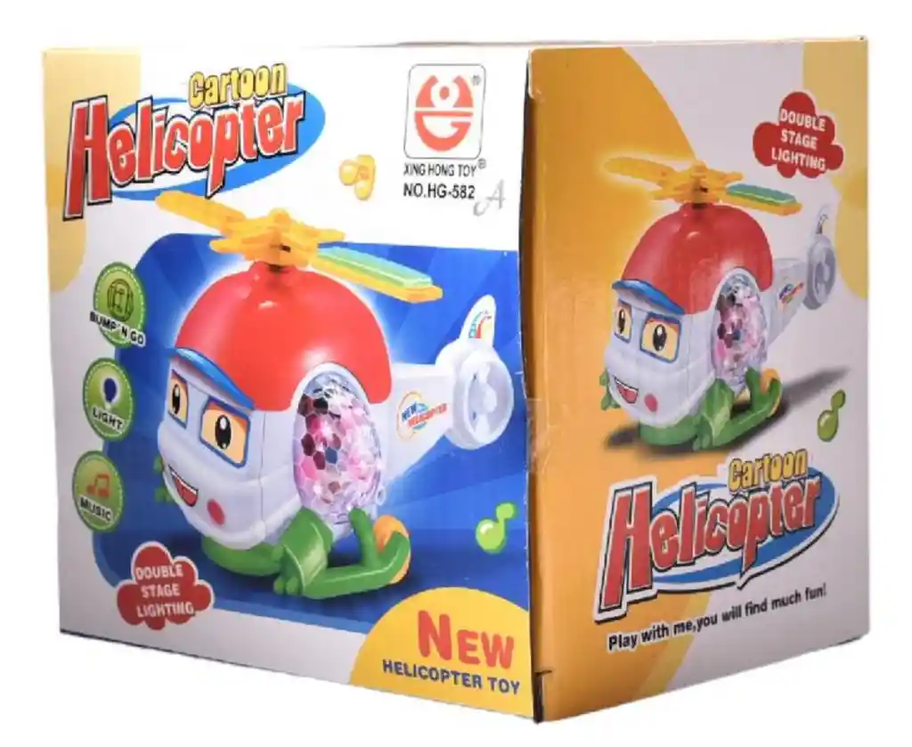 Helicoptero Luz Movimiento Y Sonido Infantil Para Bebe