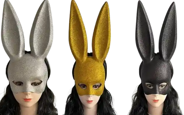 Mascara, Antifaz Escarchada De Coneja, Play Boy - Halloween