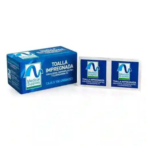 Toalla Impregnada Con Alcohol Y Clorhexidina X 100 Unds