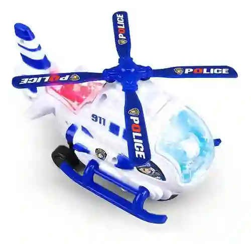 Helicoptero Police Con Luz Y Sonido