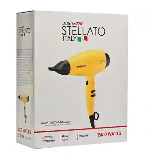 Secador Profesional Babyliss Pro Stellato Italy Amarillo
