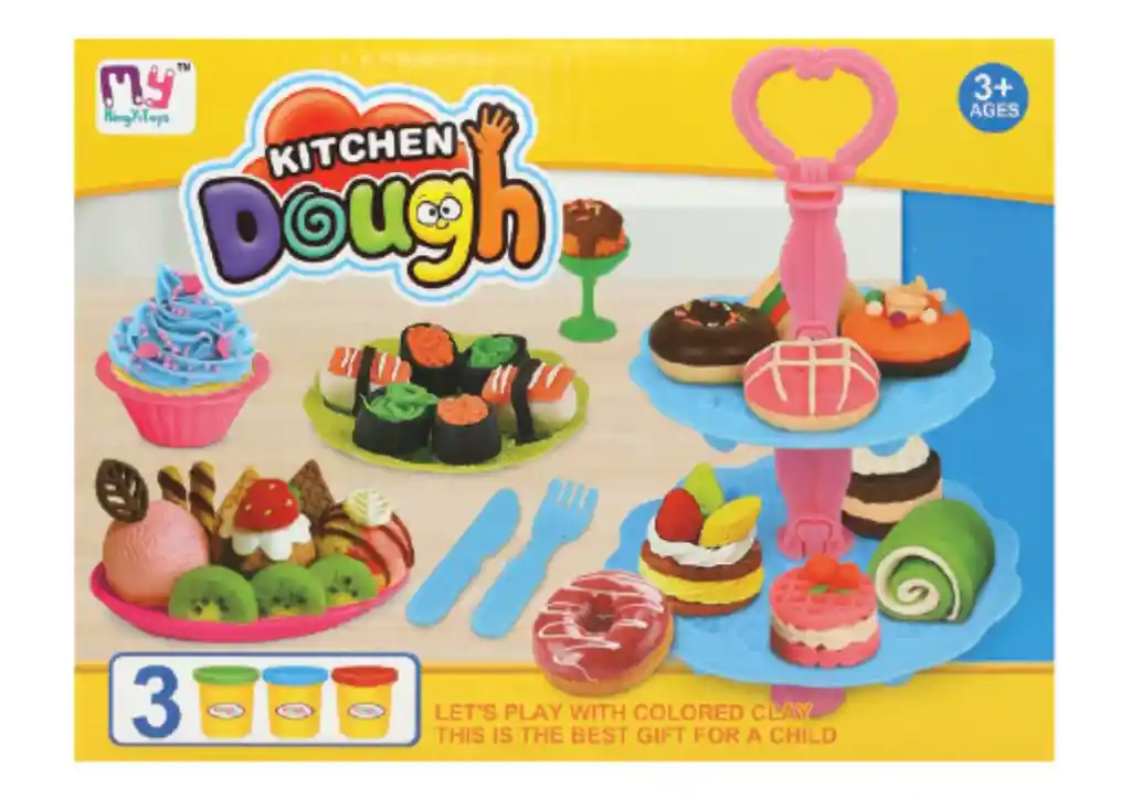 Juego De Plastilina Moldeable Figuras Postres Y Accesorios