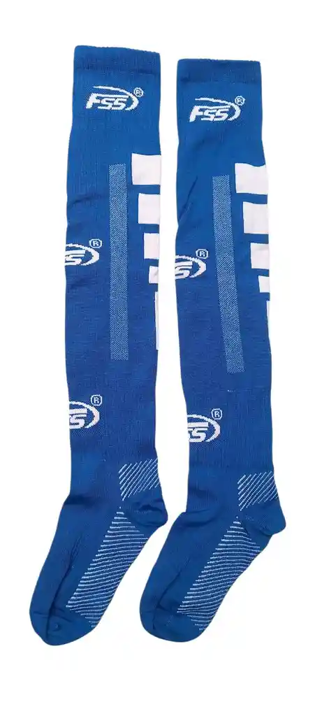 Par De Medias De Fútbol Largas Deportivas Profesionales Fss - Azul Rey - Talla 10 - 12