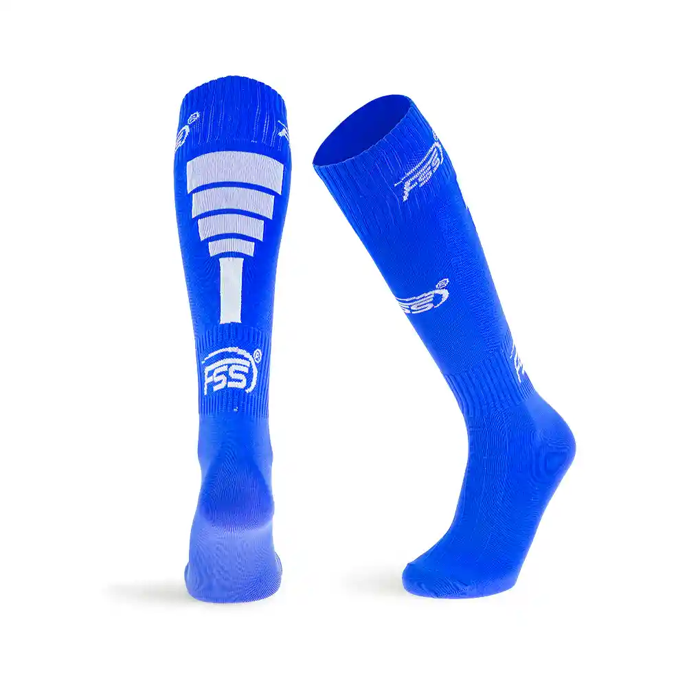 Par De Medias De Fútbol Largas Deportivas Profesionales Fss - Azul Rey - Talla 10 - 12