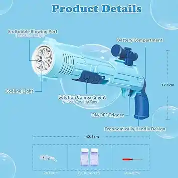 Maquina Lanzador Fold De Burbujas Para Niños