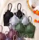 Bralette Encaje Floral Gris
