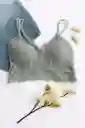 Bralette Encaje Floral Gris