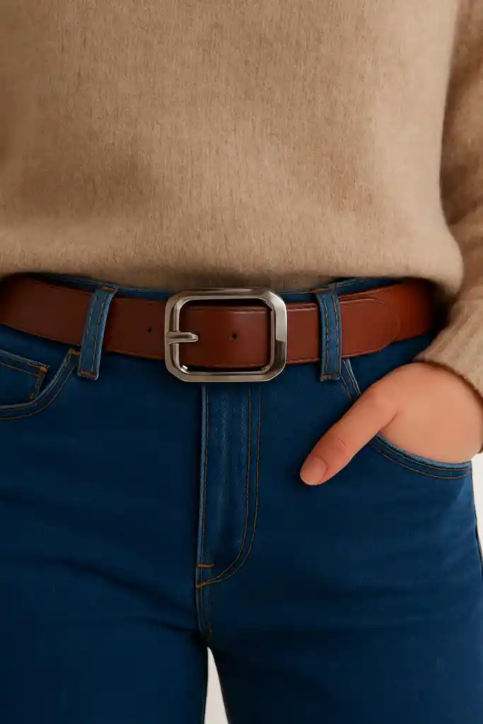 Cinturón Hebilla Metálica