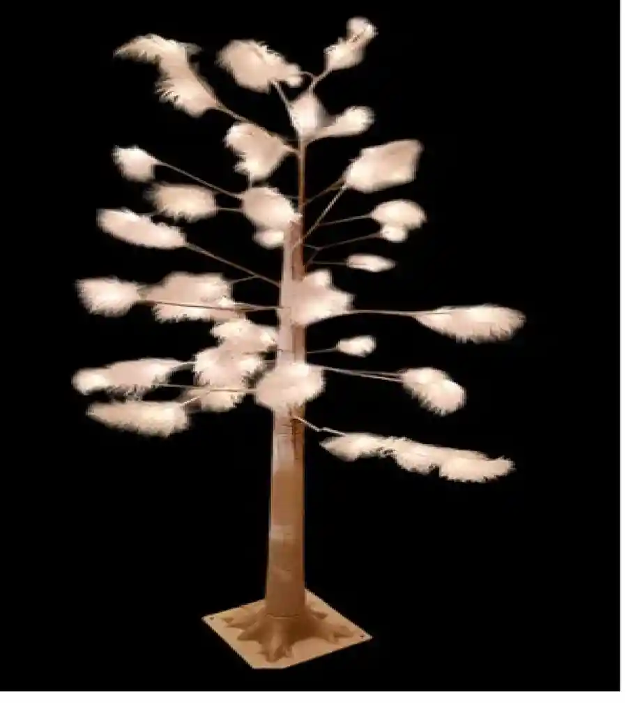 Arbol Luces Luz Led Plumas Navidad Chamizo Flores
