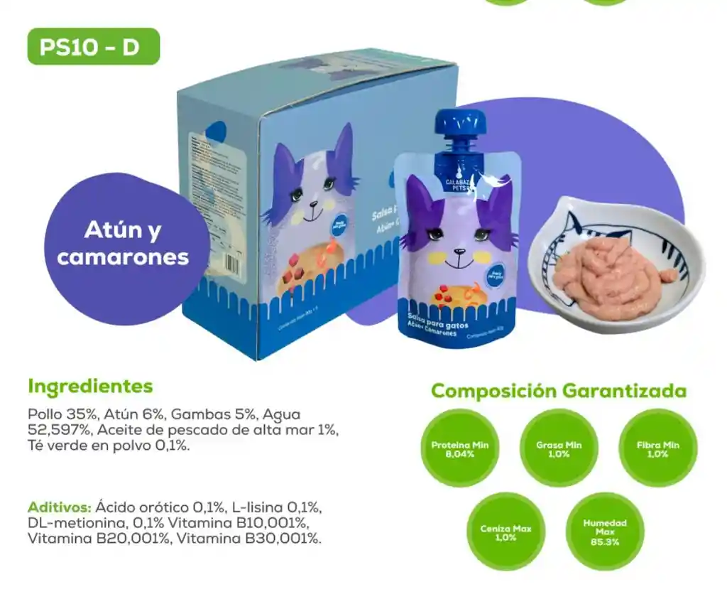 Salsa Para Gatos Atun Y Camarones