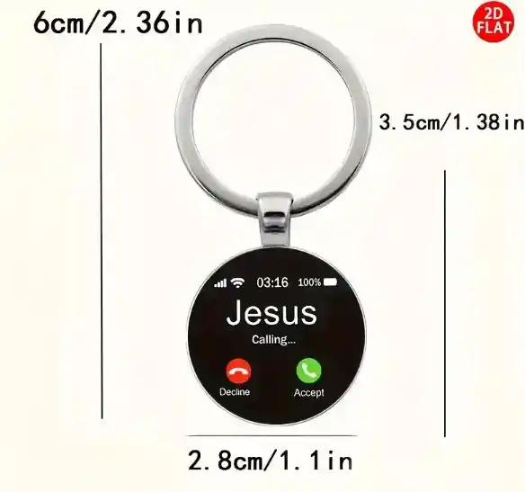 Llavero 2d Jesus Calling - Regalo