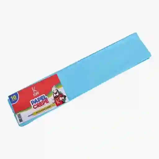 Papel Crepe, Pliego- Color Azul Cielo
