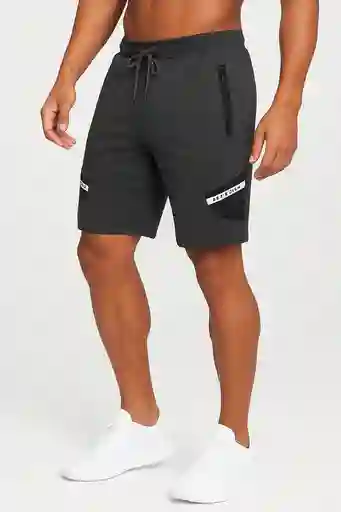 Pantaloneta Deportiva Gris Oscuro Con Bolsillos Talla Unica