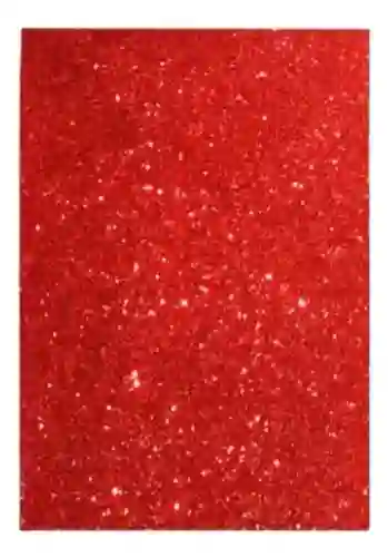 Foamy 1/8 Escarchado Color Rojo