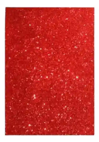 Foamy 1/8 Escarchado Color Rojo