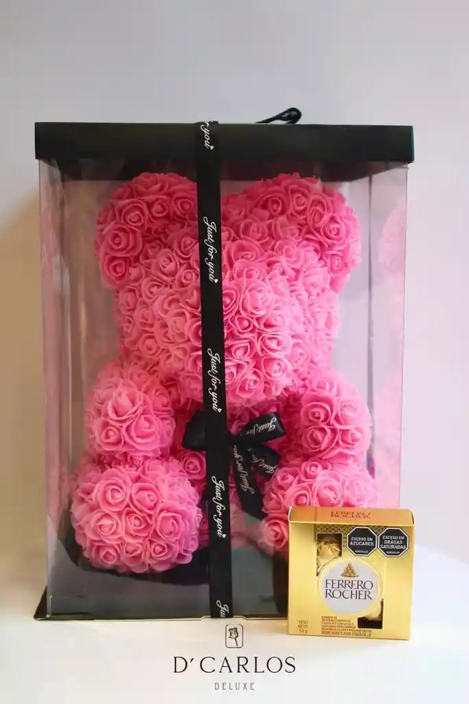 Deluxe Teddy Rose - Grand + Ferrero Rocher 4 Unidades