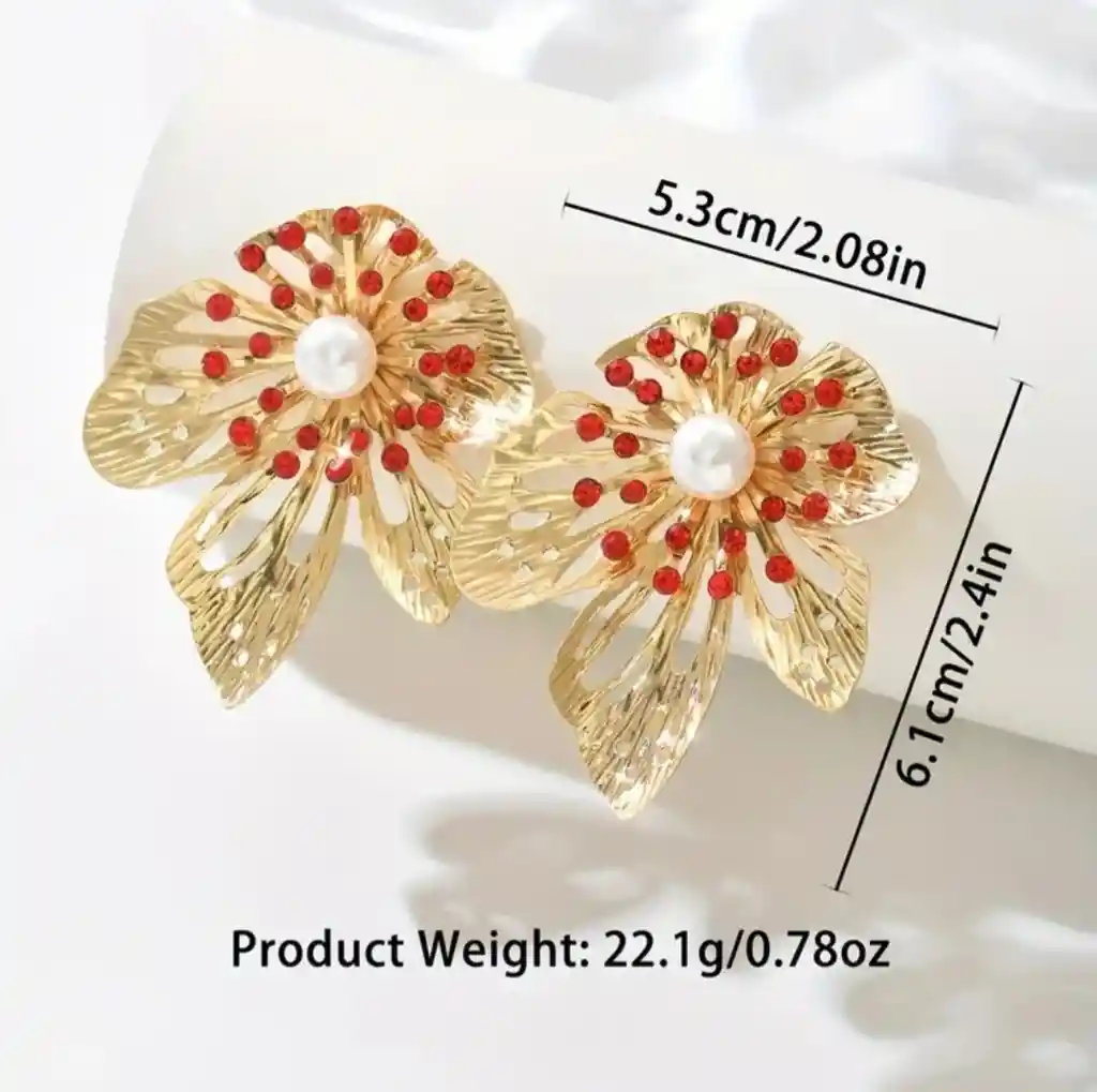 Aretes Flor Amapola