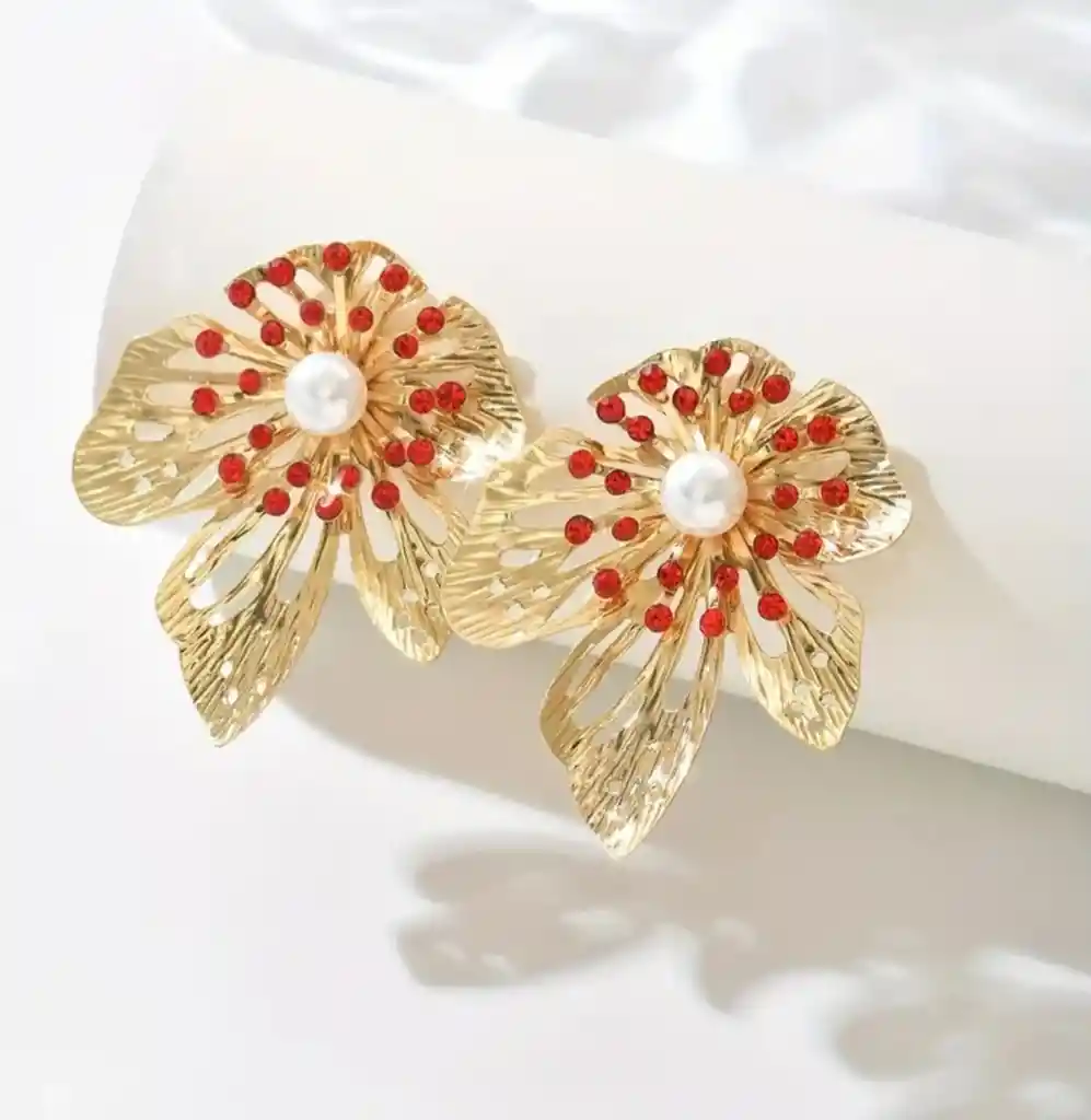 Aretes Flor Amapola