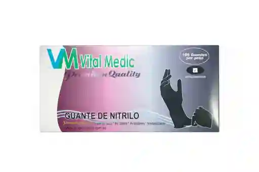 Guante De Nitrilo Negro Talla M