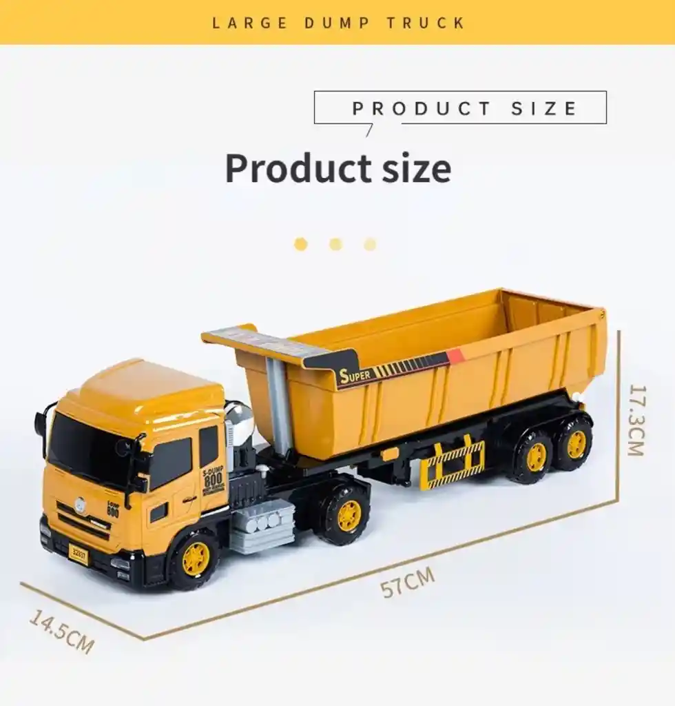 Volqueta De Juguete A Escala 136 De Impulso En Plastico