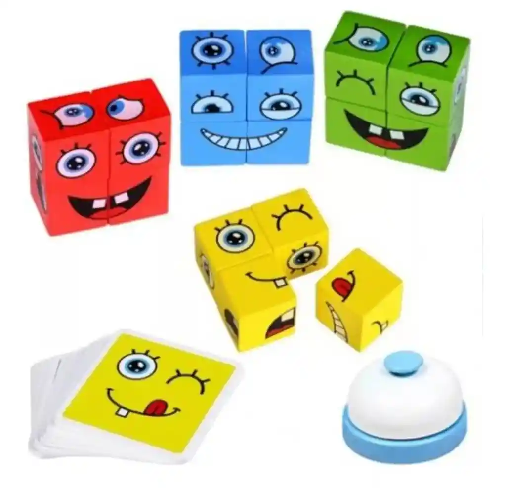 Juego Cubo Rubik Caritas Puzzle Juguete Para Didáctico