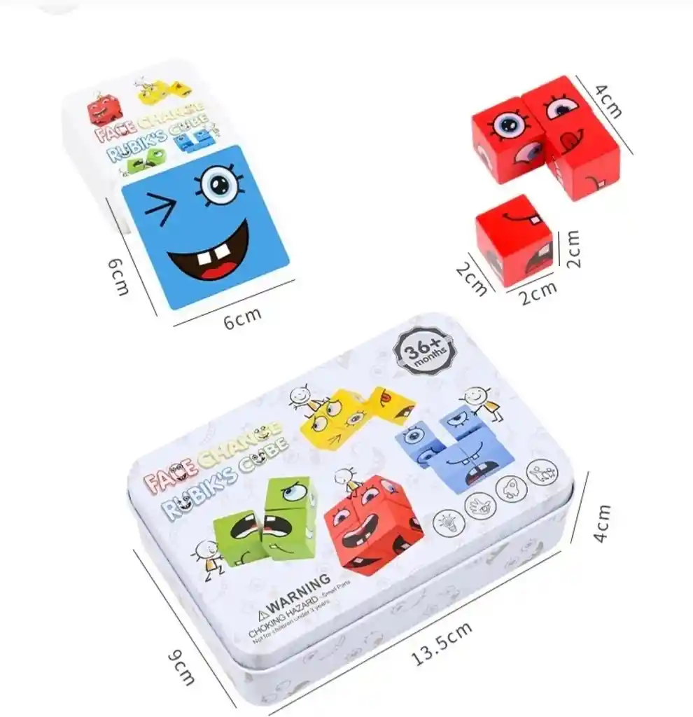 Juego Cubo Rubik Caritas Puzzle Juguete Para Didáctico