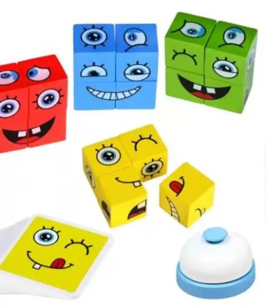 Juego Cubo Rubik Caritas Puzzle Juguete Para Didáctico