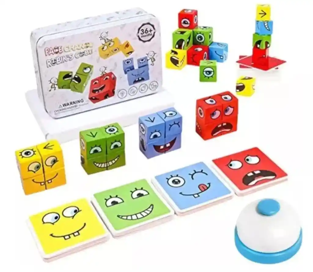 Juego Cubo Rubik Caritas Puzzle Juguete Para Didáctico
