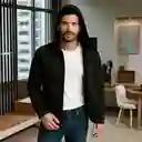 Chaqueta Impermeable Para Hombre Con Capucha Removible Orion Negra Talla M