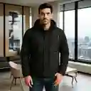 Chaqueta Impermeable Para Hombre Con Capucha Removible Orion Negra Talla M