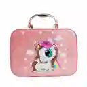 Maleta Kit De Maquillaje Unicornio Niñas Juguete Esmaltes