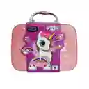 Maleta Kit De Maquillaje Unicornio Niñas Juguete Esmaltes