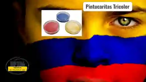 Pintu Caritas Colombia Tricolor Amarillo Azul Rojo Pintucaritas Seleccion