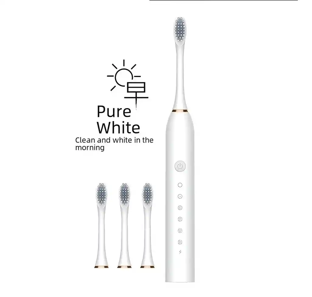 Cepillo Electrico Recargable Portatil + 3 Cabezales Unisex