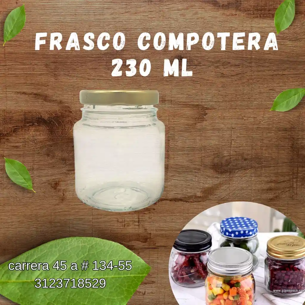 Frasco Compotera 230 Ml