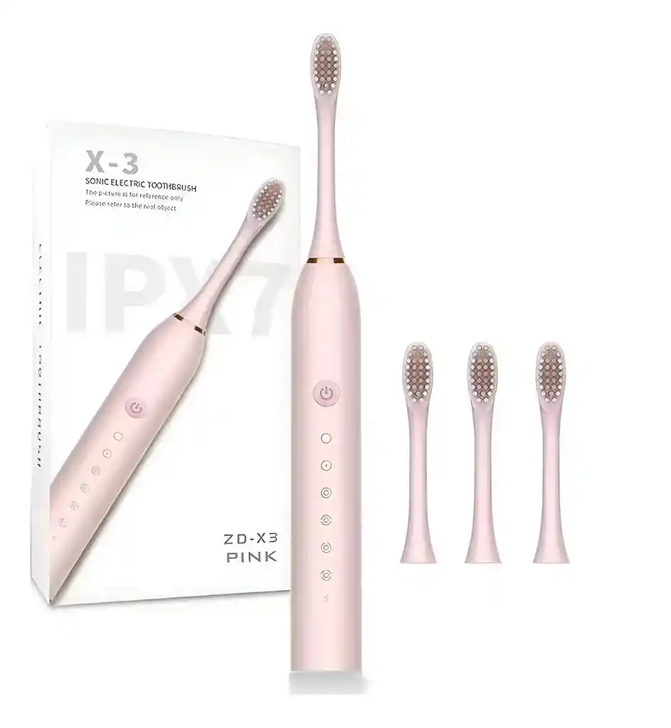 Cepillo Electrico Recargable Portatil + 3 Cabezales Unisex