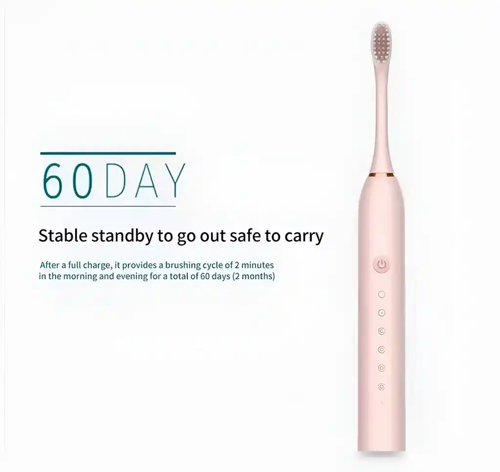 Cepillo Electrico Recargable Portatil + 3 Cabezales Unisex