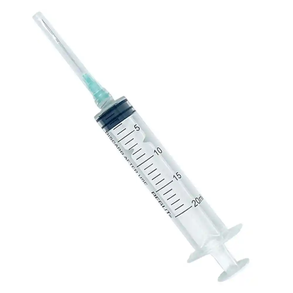 Jeringa Desechable 20ml 21gx1 1/2 X Caja