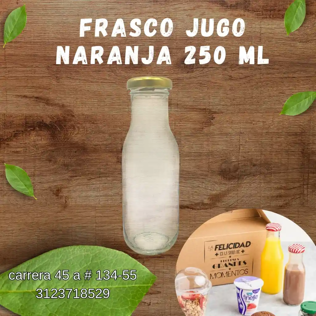 Frasco Jugo Naranja 250 Ml