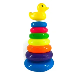 Juego Torre Aros Encastre Pato Cuac Motricidad De Bebe