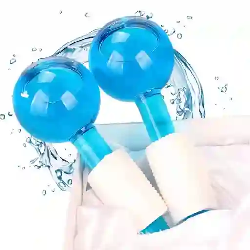 Masajeador Facial Globos De Hielo X2 Para Terapia Fría Crioterapia